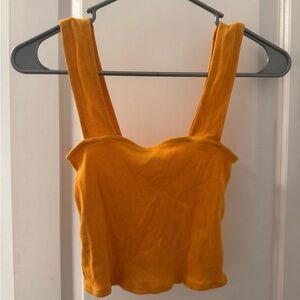 Urban Outfitters Mustard Crop Top